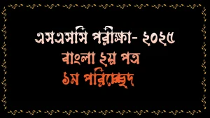 বাংলা ২য় পত্র প্রশ্ন ২০২৫ এসএসসি